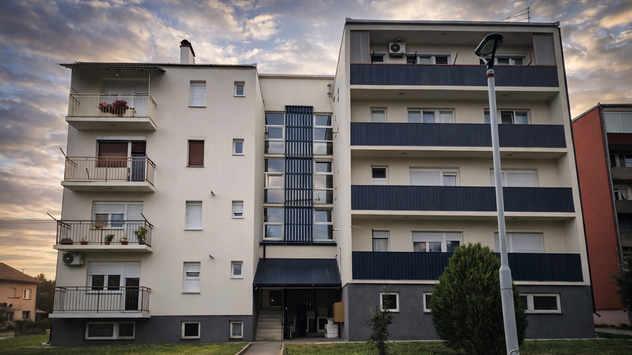 Obnovljena stambena zgrada u Požegi nakon izvedbe toplinske fasade i limarskih radova